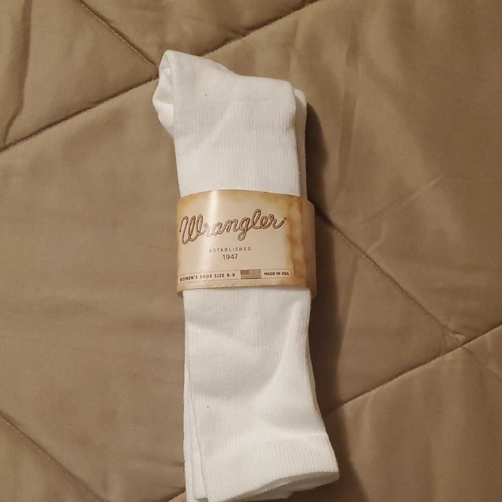 🌼Wrangler Women's White Boot Socks 2 pai